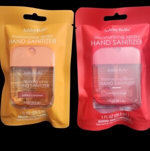 2 Ashley Belle Moisturizing Hand Sanitizer. Cranberry Sage And Salted Caramel